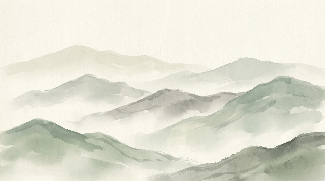 北アルプスの稜線の挿絵