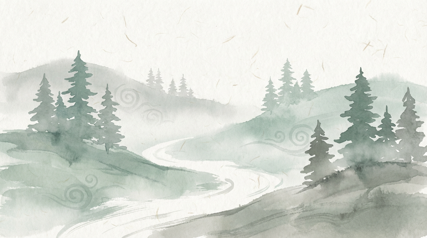 山道と杉の挿絵